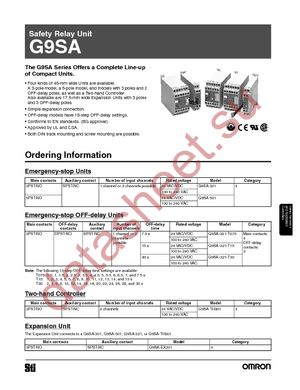 G9SA-301-AC100-240 datasheet  